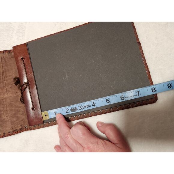 Vintage Hand Tooled Leather Scrapbook 7x10 - Picture 10 of 10